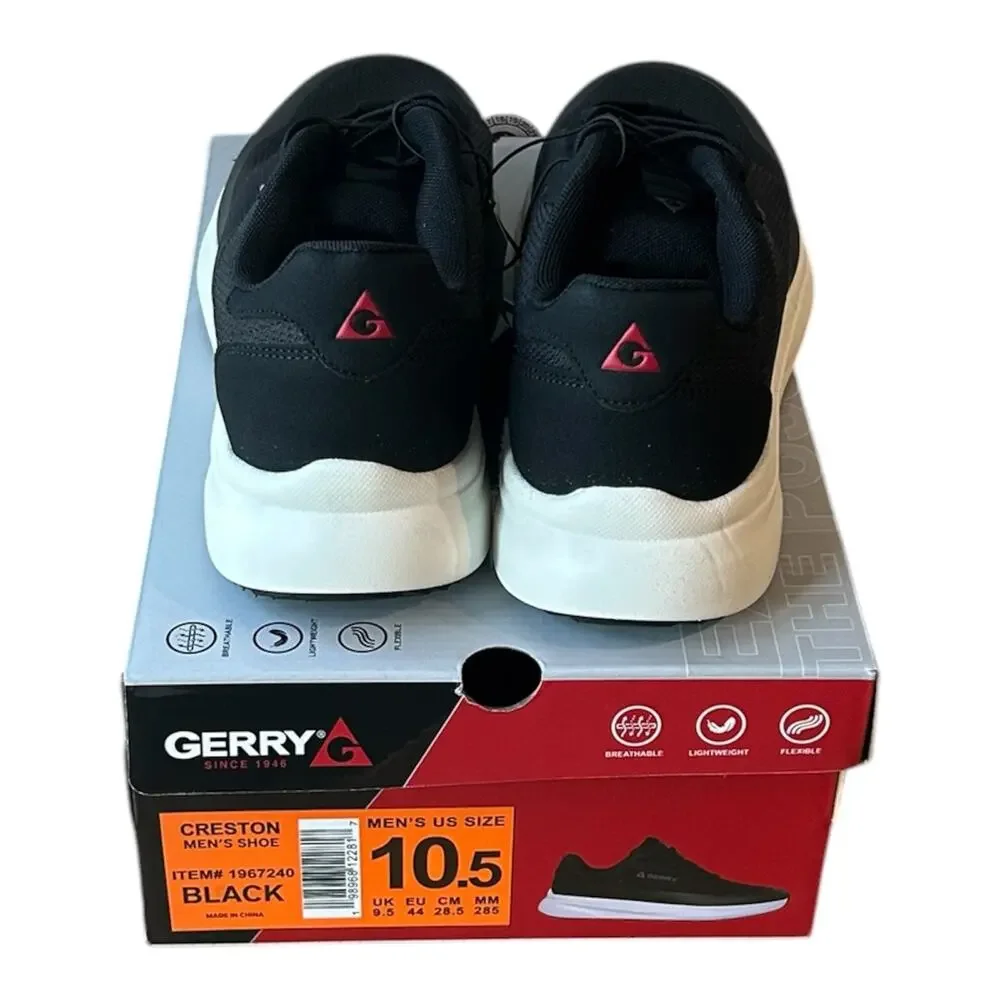Gerry Men's Creston Shoe, Lightweight, Lace Up, Black, Size 10.5